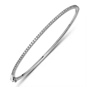 0.55ctw White Gold Diamond Bangle