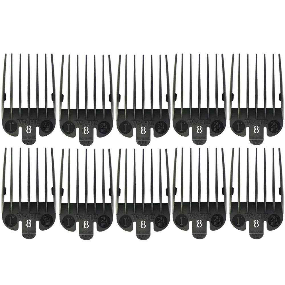 10 Units Wahl Clipper Guide Black #8 - 1" #3150-001