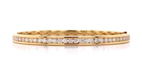 1.35ct tw Diamond Yellow Gold Bangle Bracelet