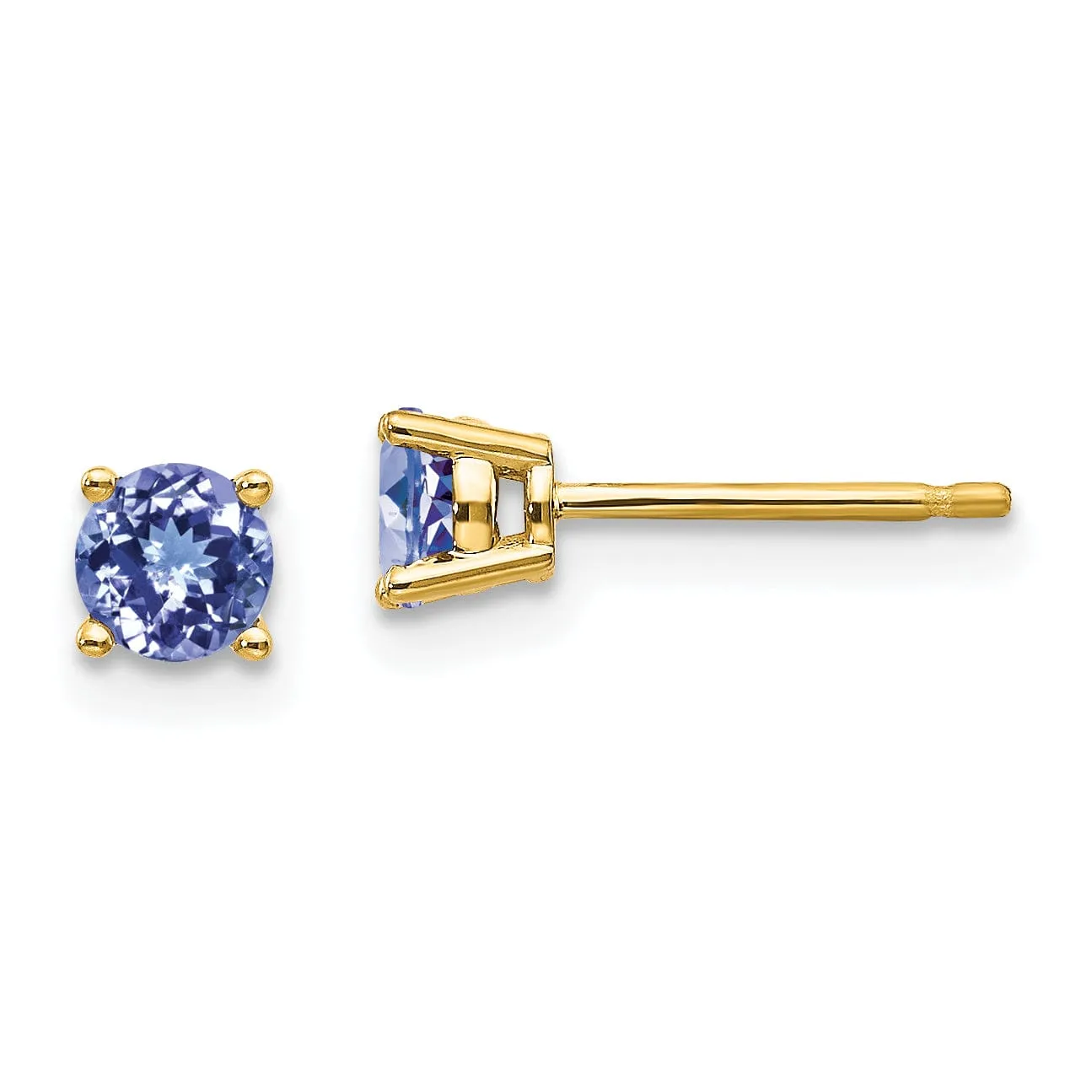 14k Yellow Gold Tanzanite Earrings