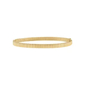 14KT GOLD RIDGE BANGLE BRACELET