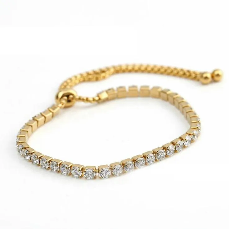 18K Gold-Filled Dainty Tennis Bracelet