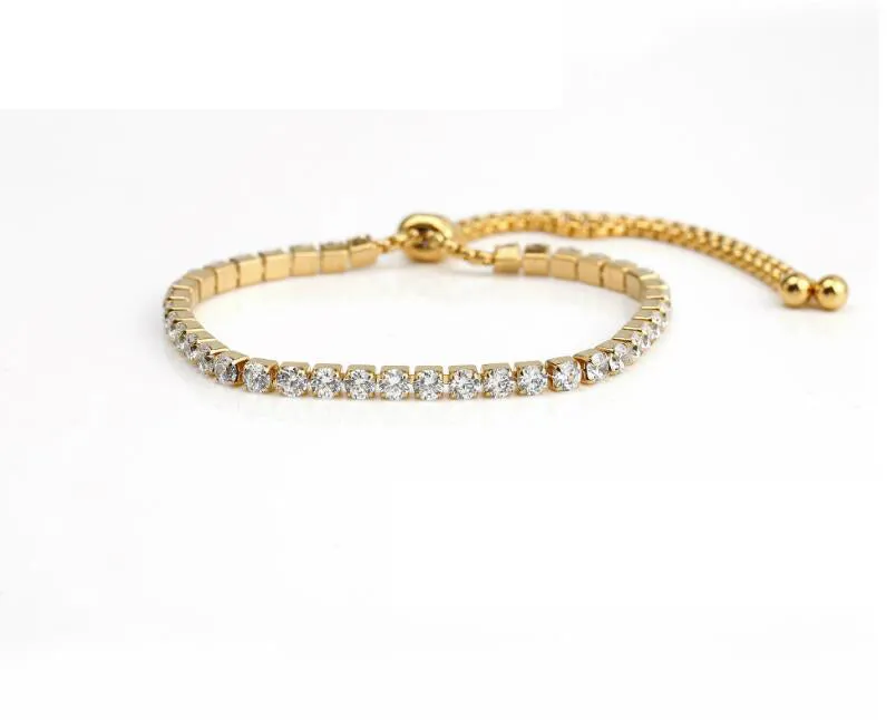 18K Gold-Filled Dainty Tennis Bracelet