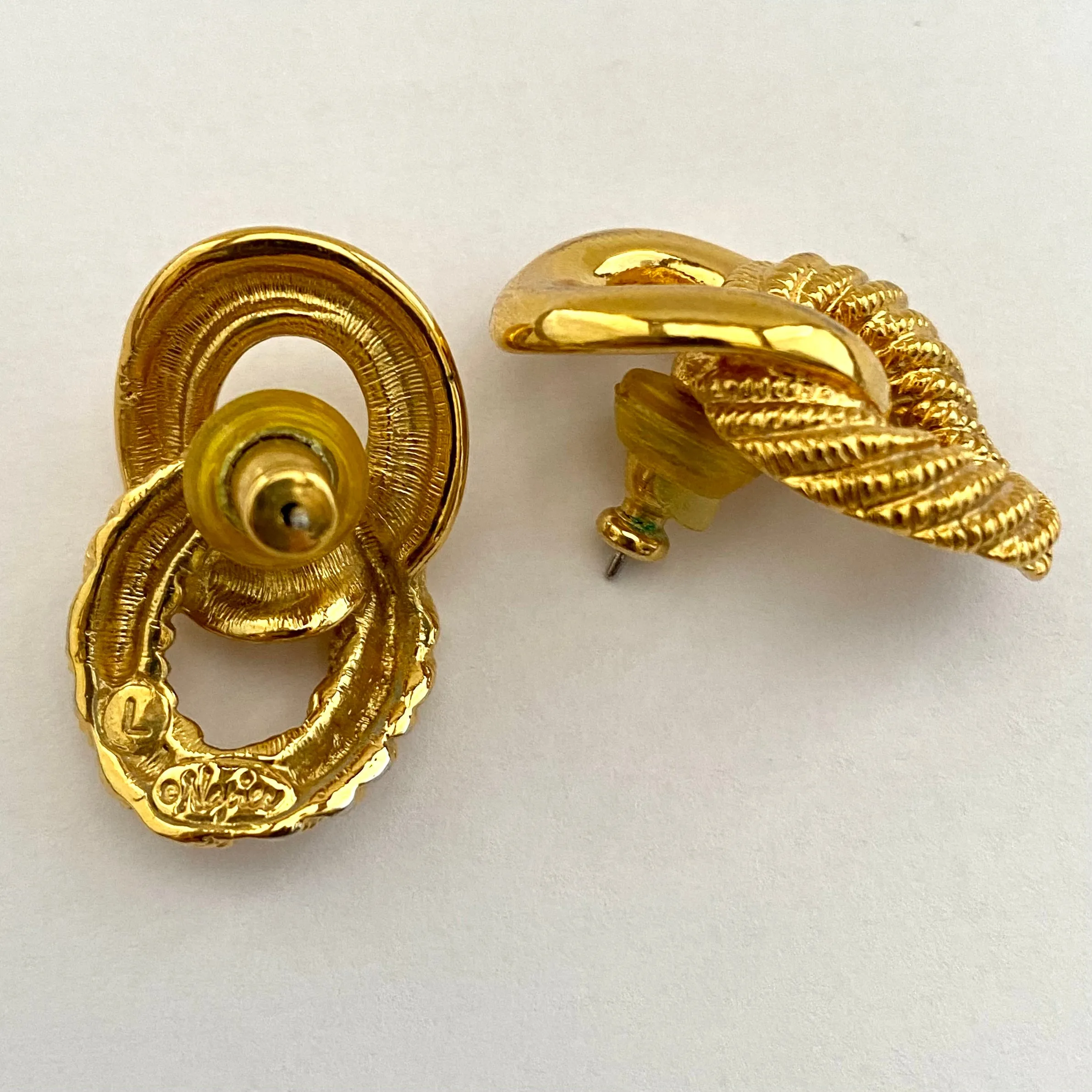 1980s Napier Gold-Tone Earrings