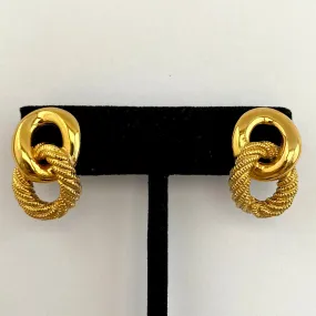 1980s Napier Gold-Tone Earrings