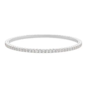 2 Carat Tennis Bangle Flexi 14K White Gold | E-F VS Round Lab-Grown Diamonds