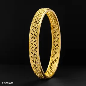 24ct Heavy Gold Plated Boho Style Bangle PGB7-022