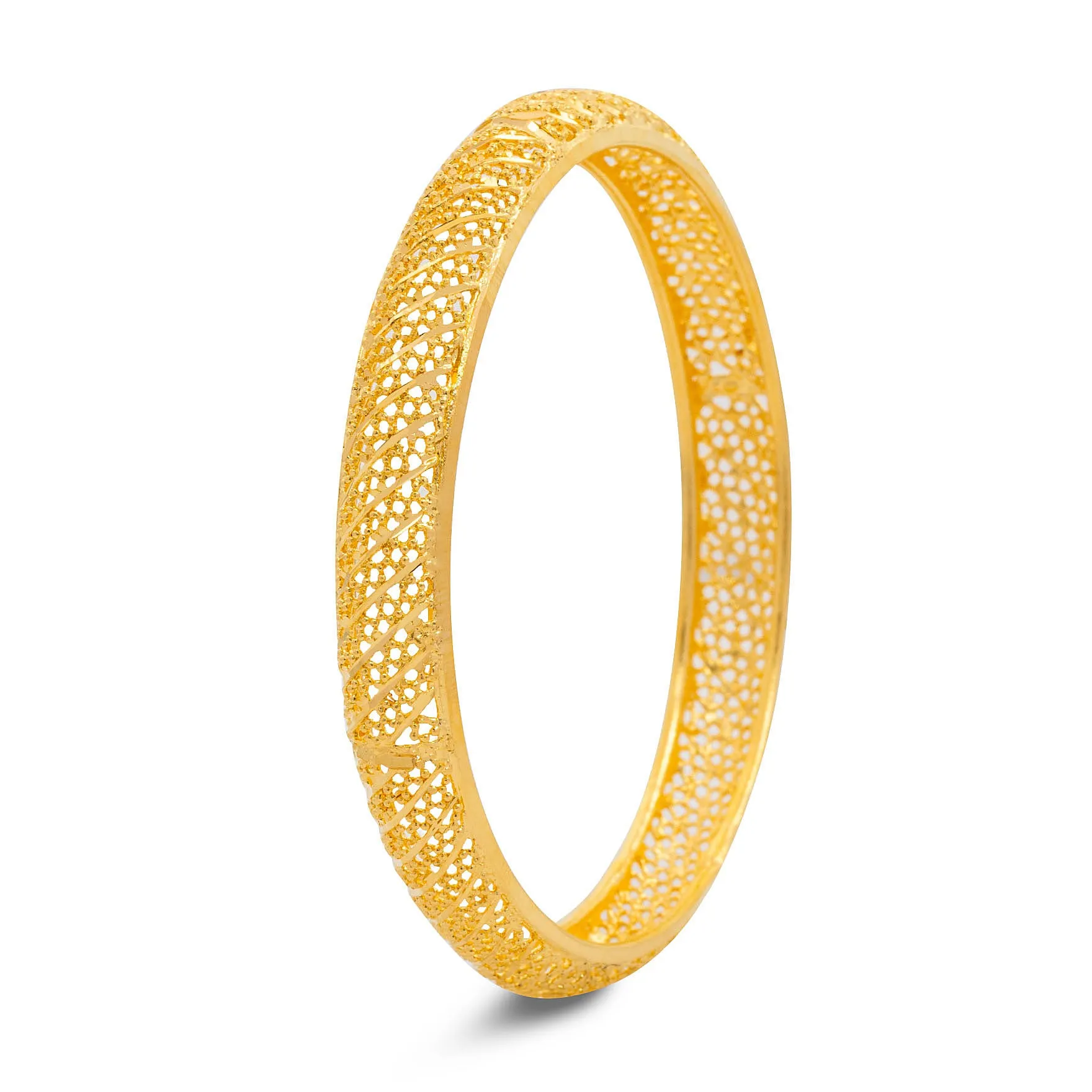 24ct Heavy Gold Plated French Bangle PGB1-022