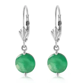 3.3 Carat 14K Solid White Gold Going Places Emerald Earrings