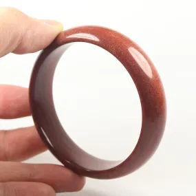 62mm Certified Grade A 100% Natural Brown Red Jade Bangle Bracelet