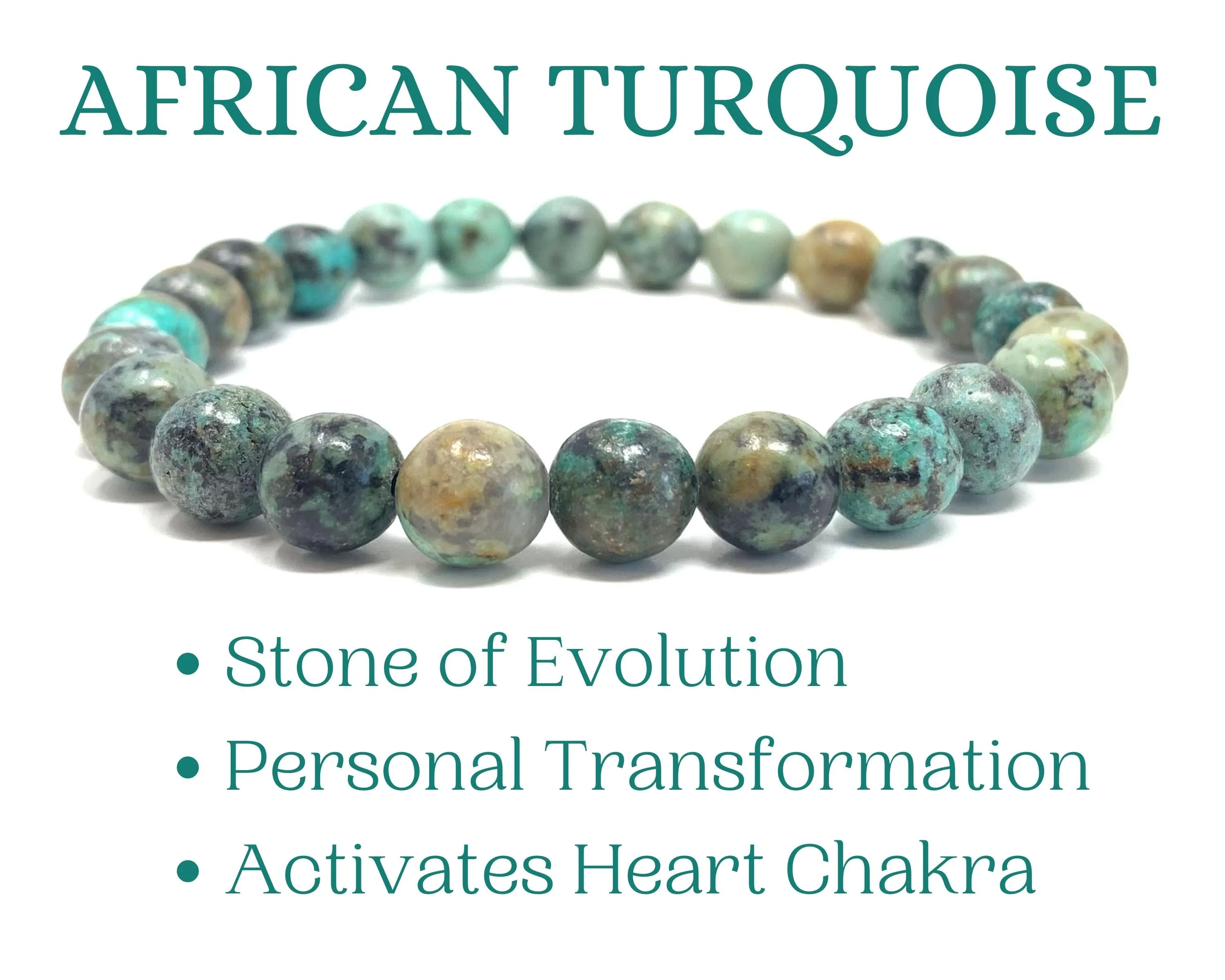 African Turquoise Beaded Crystal Bracelet