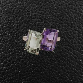 Amethyst & Prasiolite Ring