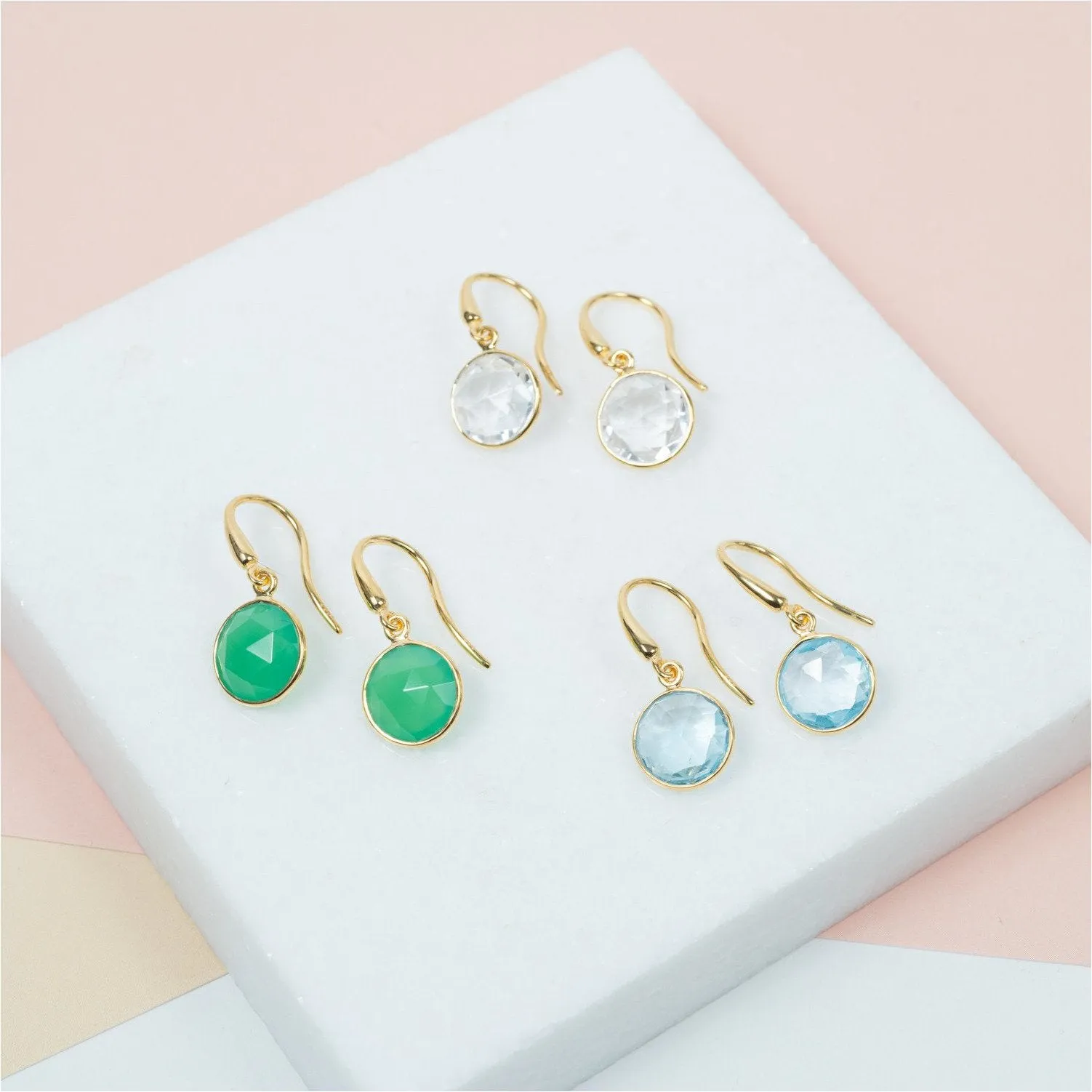 Antibes Chrysoprase & Gold Vermeil Earrings