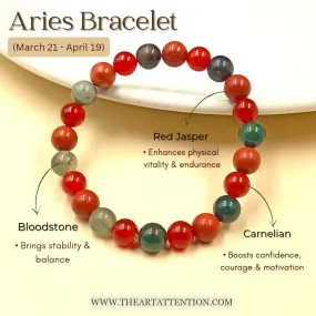 Aries Zodiac Crystal Bracelet