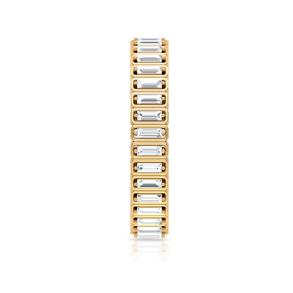 Baguette Cut Diamond Eternity Designer Ring