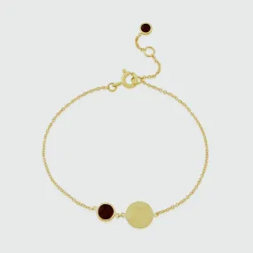 Bali 9ct Gold Smokey Quartz November Birthstone Bracelet