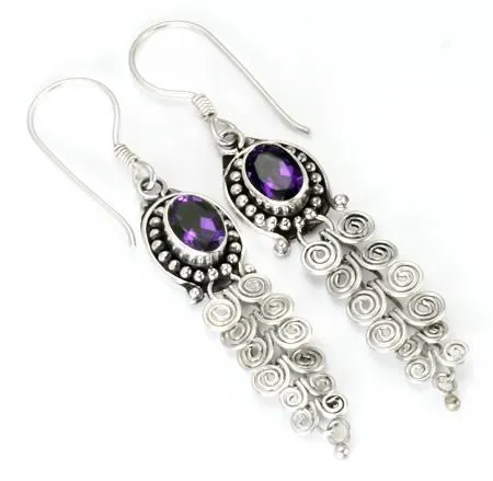 Bali Tarts - Indonesian Style Sterling Silver Earrings French Hook