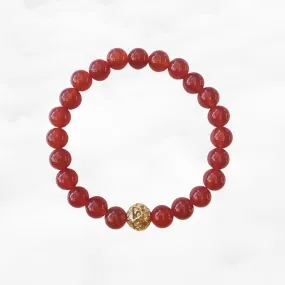 Beaded Carnelian Auspicious Cloud Bracelet