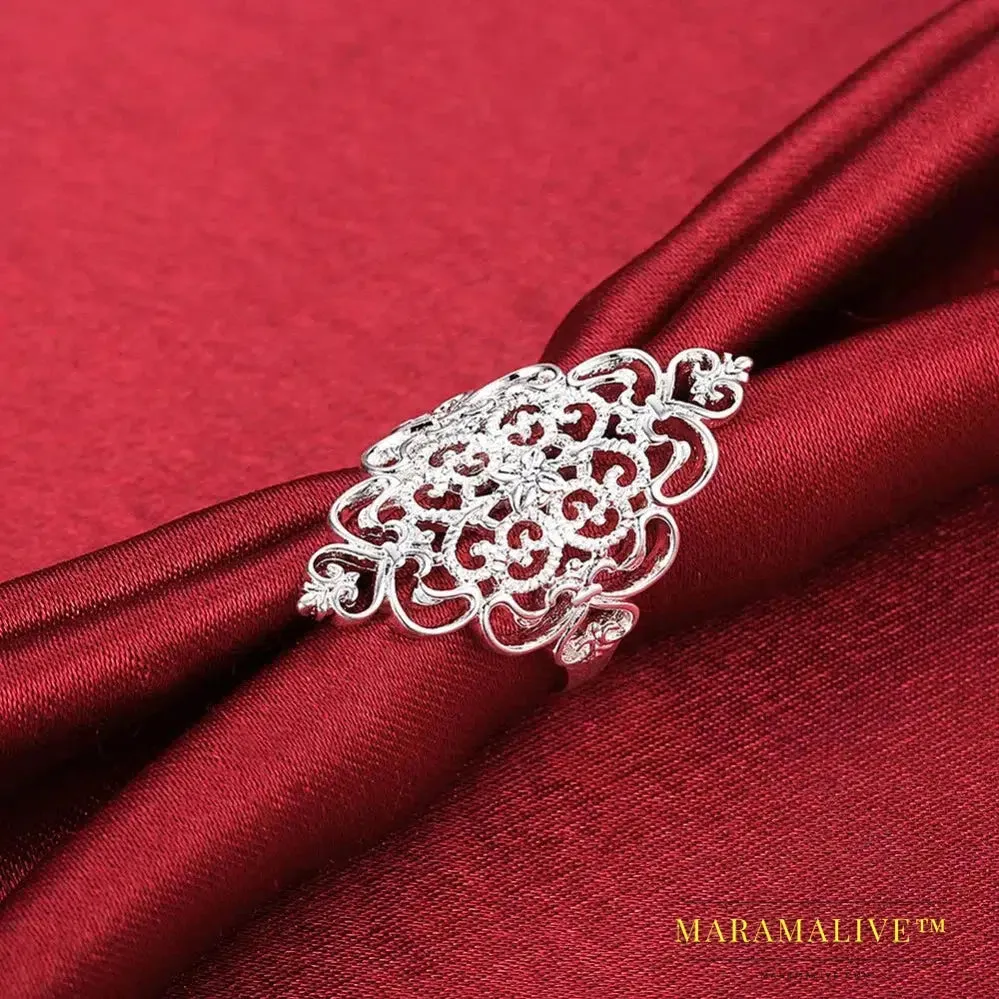 Beautiful  ring pretty fashion Wedding Party silver Color NICE women retro Lady Ring jewelry Classical gift ,