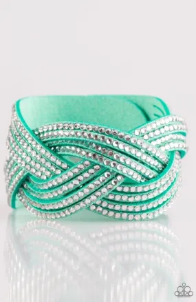 Big City Shimmer Green Urban Bracelet - Paparazzi Accessories