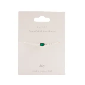 Birthstone Bracelet Silver - May