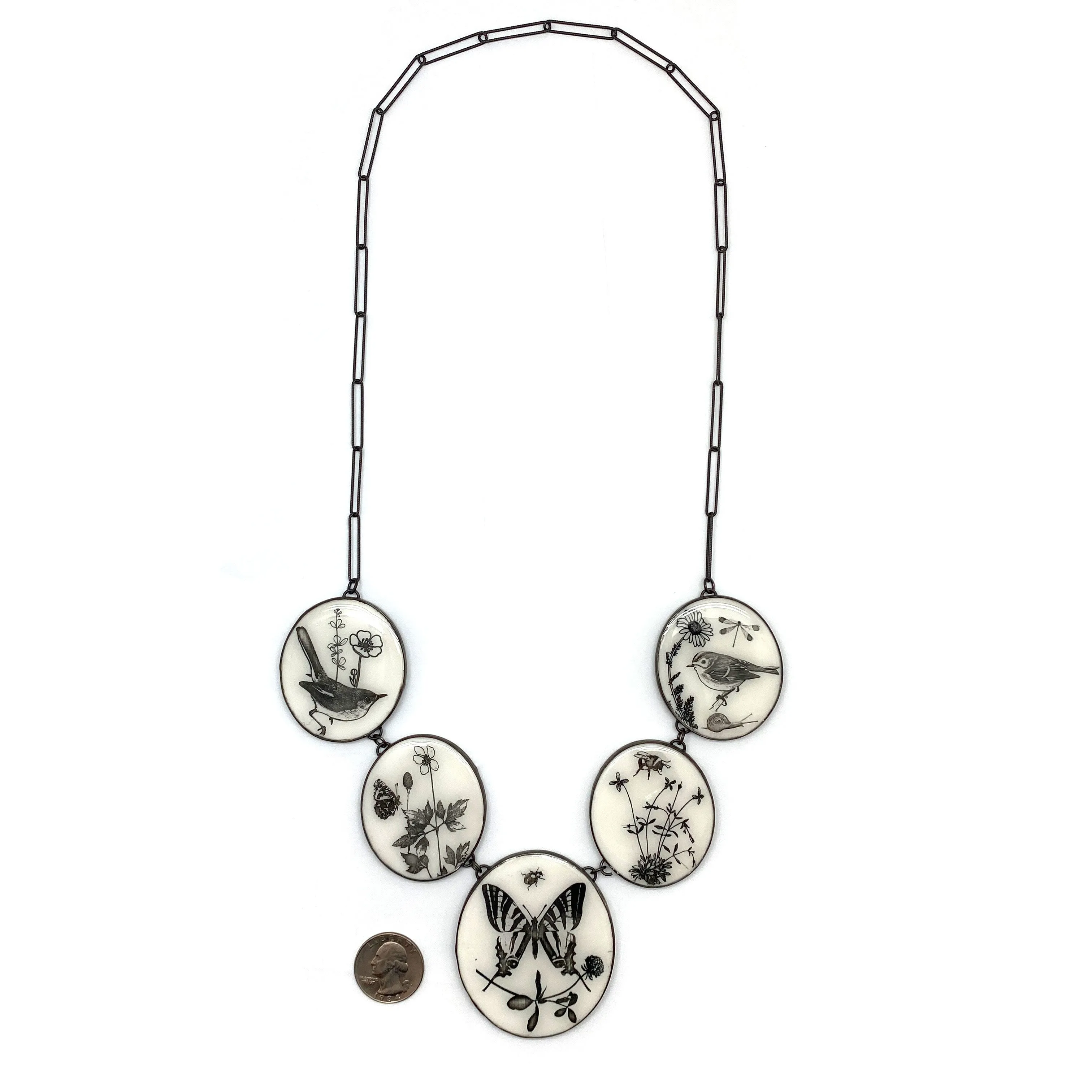 Blooming Birds Howlite Necklace