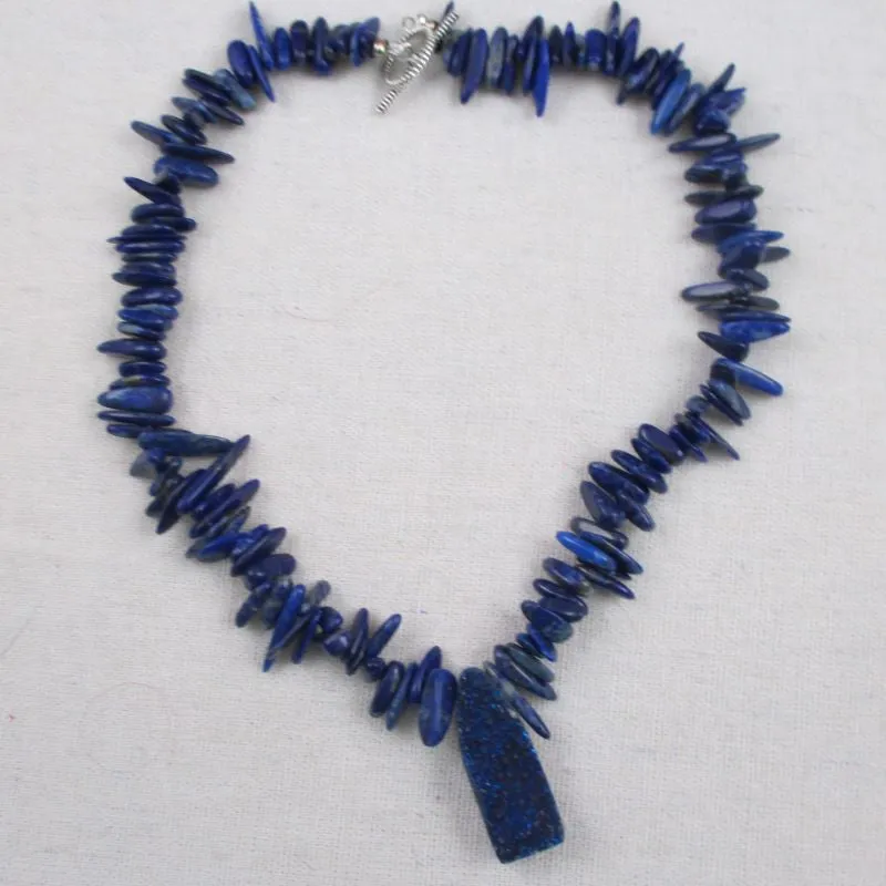 Blue Danube  Collar Necklace with Pendant