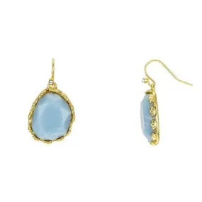 Blue Stone Drop Earrings