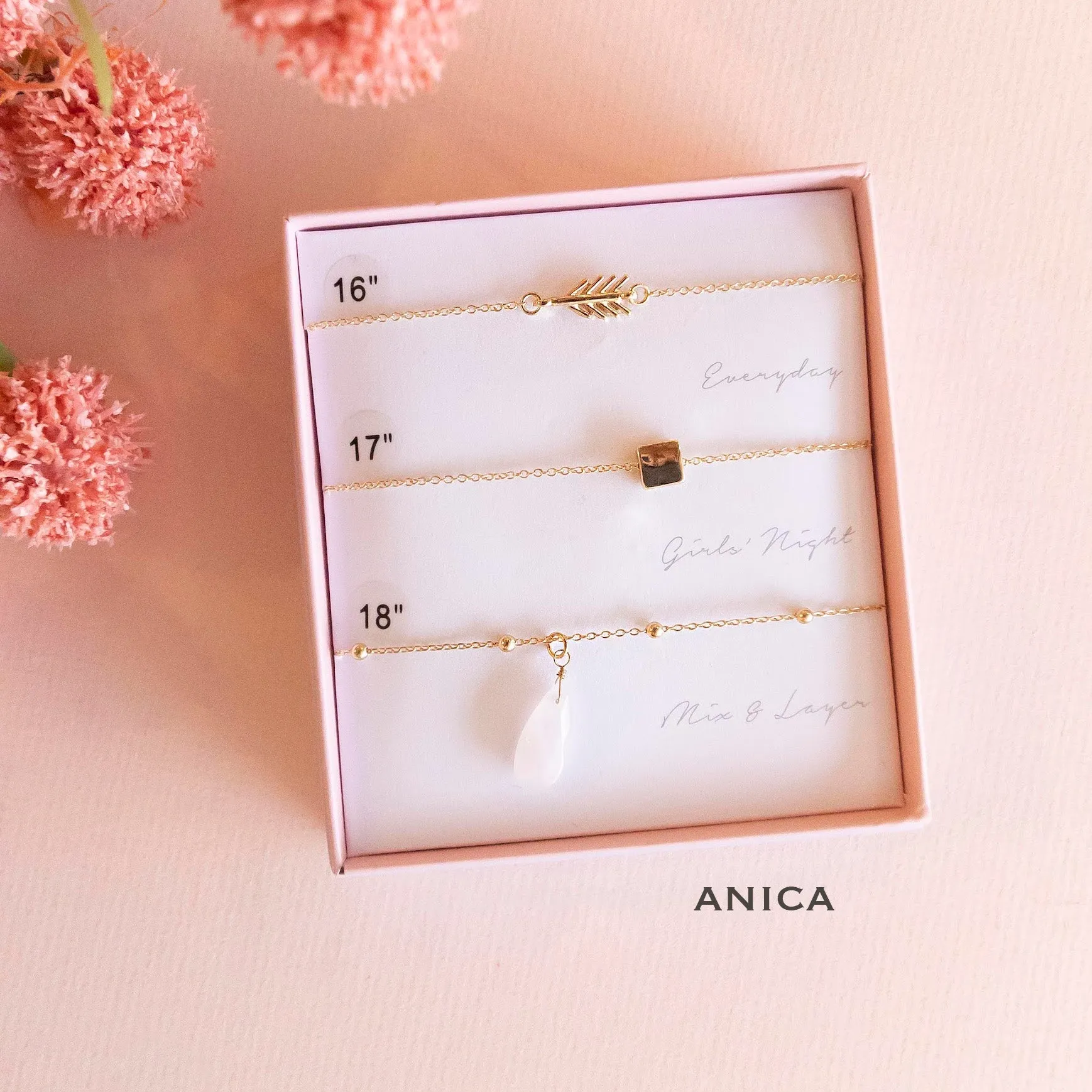 Boxed Necklace Sets | Dainty Layered Necklaces | Mother's Day Gift