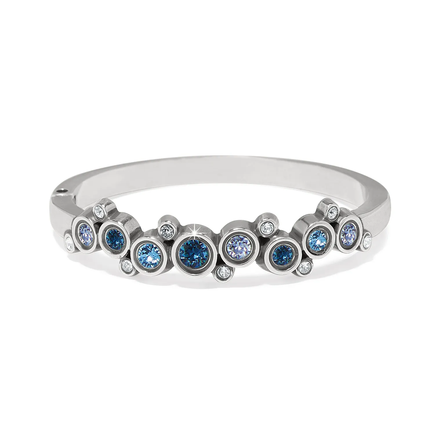 Brighton Constella Hinged Bangle - Silver & Blue