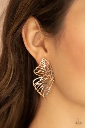 Butterfly Frills - Gold
Earrings ‐ Paparazzi Accessories