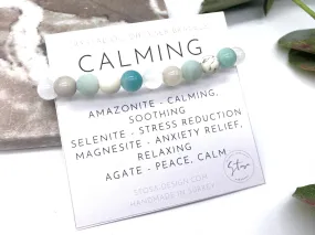 Calming Crystal Beaded Bracelet - Aromatherapy Bracelet