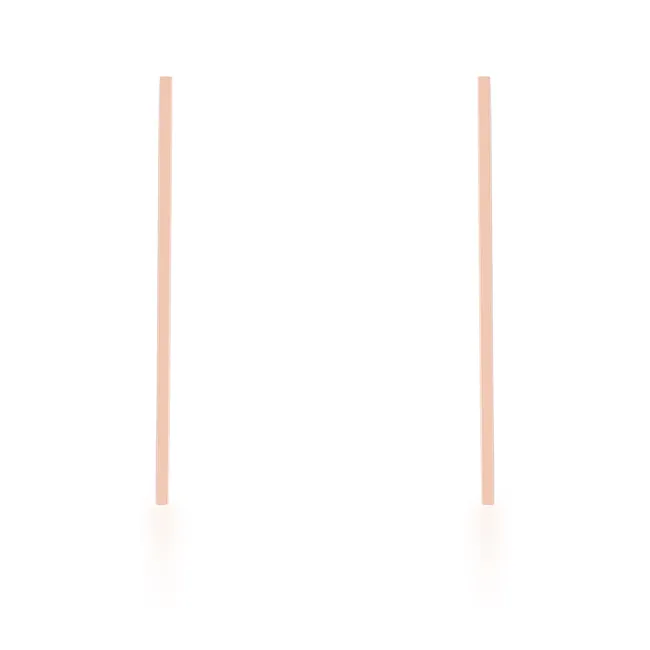 Carolee Rose Gold Long Linear Earrings | Stainless Steel