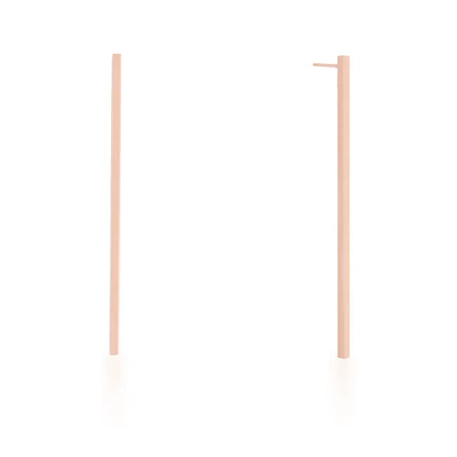 Carolee Rose Gold Long Linear Earrings | Stainless Steel