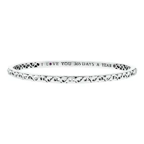 Charles Krypell I Love You 365 Days a Year Bangle