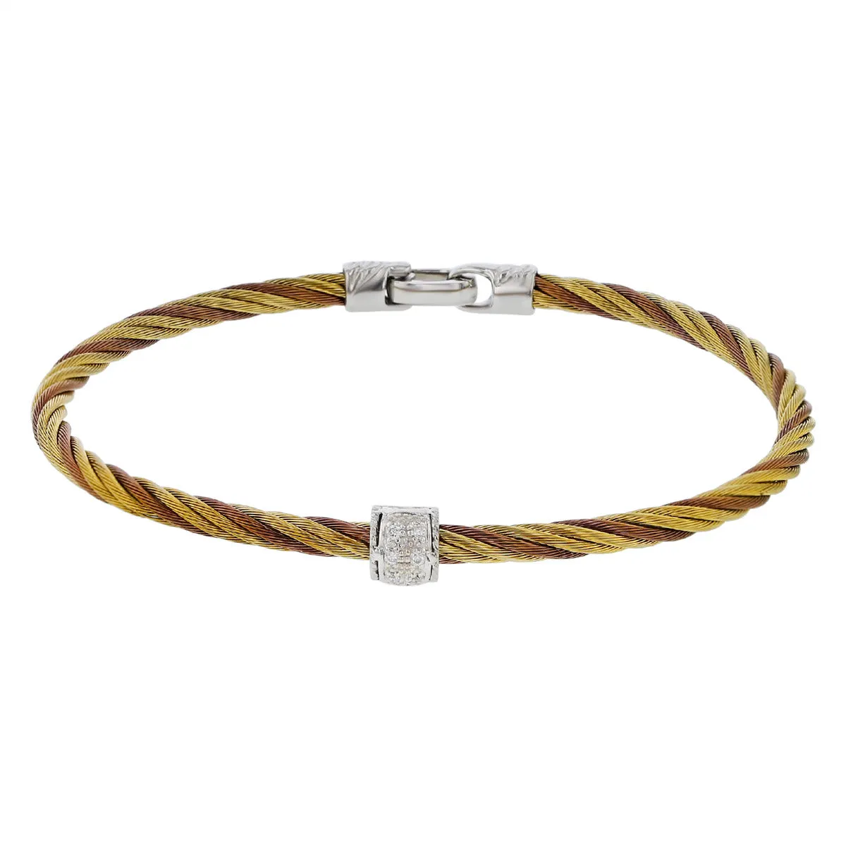 Charroil Woven Rope Bracelet with Diamond Bead