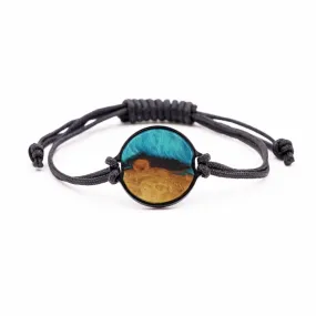 Circle Wood Resin Bracelet - Nikaniki (Light Blue, 592438)