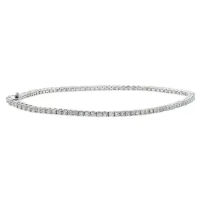 Classic Four-Prong Diamond Line Bracelet