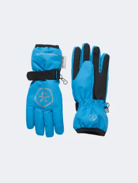 Color Kids Waterproof Boys Skiing  Gloves  Blue