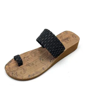 Corkys Women's Toasty Sandal | Black/Silver 40-3118