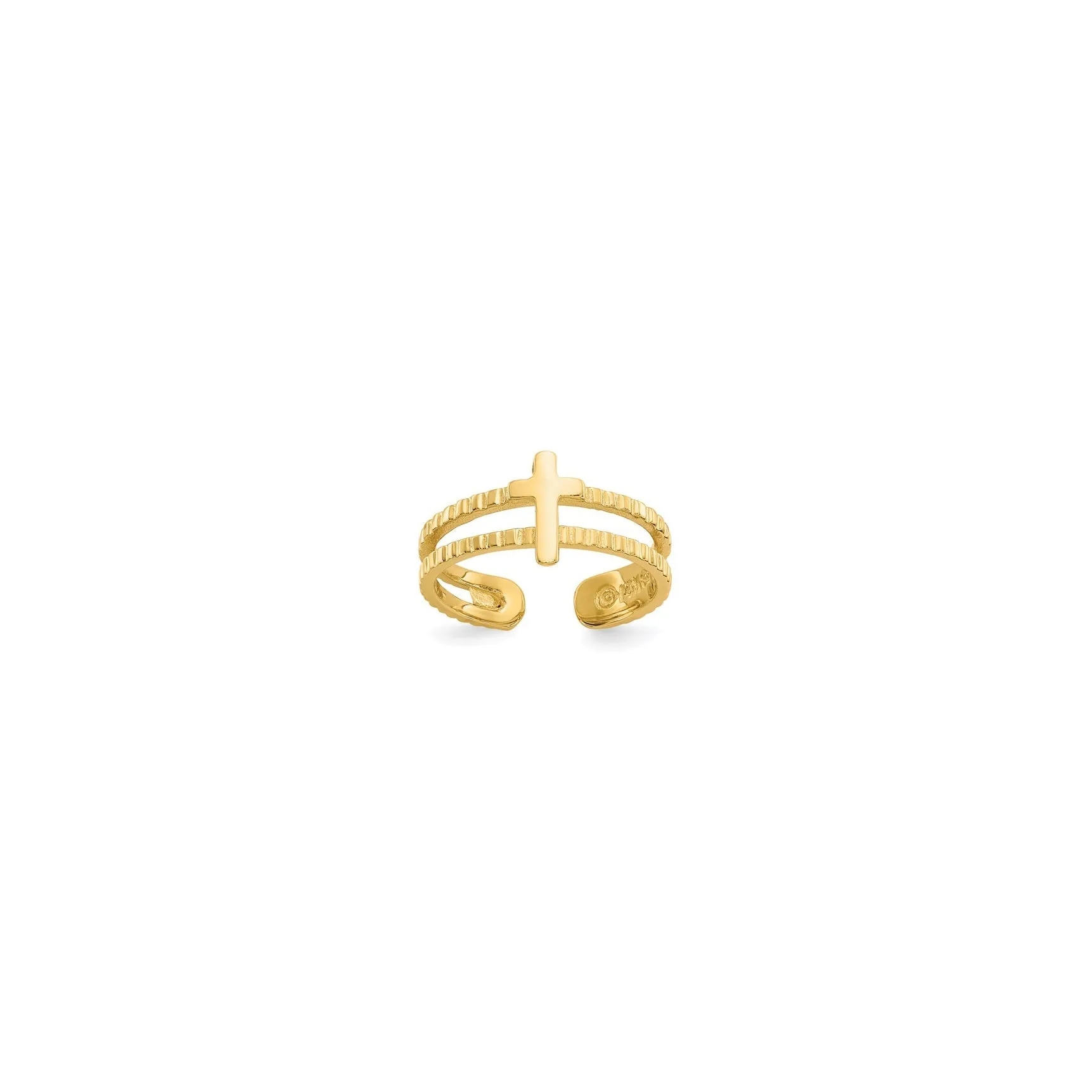 Cross Toe Ring (14K)