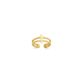 Cross Toe Ring (14K)