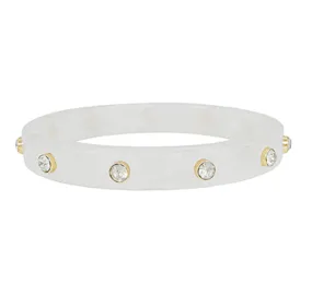 Crystal Station Acetate Bangle Bracelet