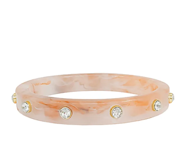 Crystal Station Acetate Bangle Bracelet