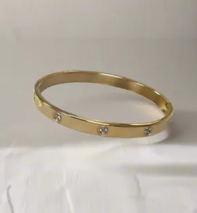 Dainty Diamante Bangle Gold