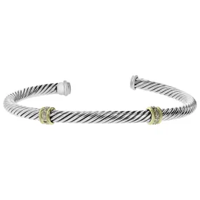 David Yurman Cable Classics Two Station Diamond Bracelet