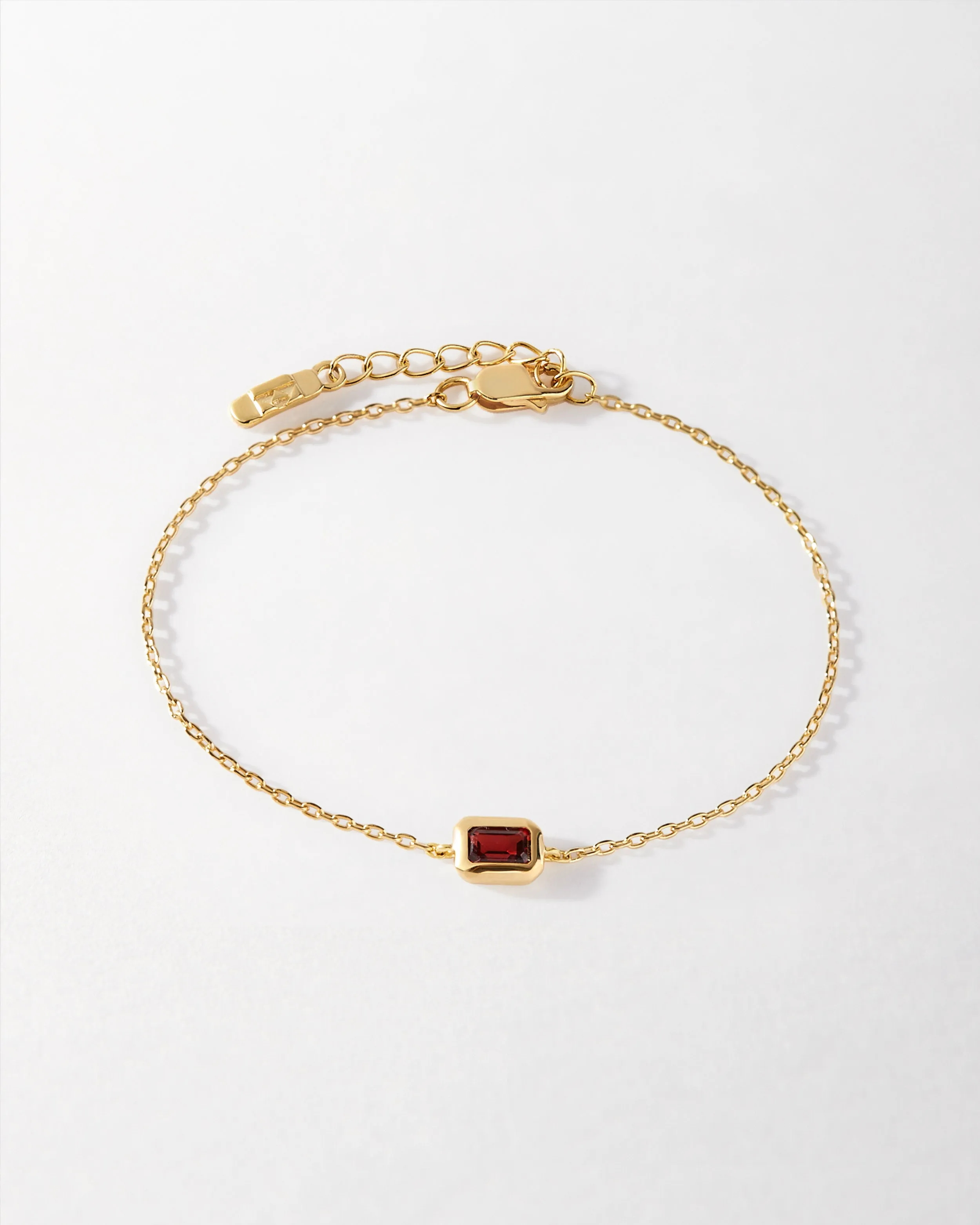 Deco Garnet January Birthstone Bracelet