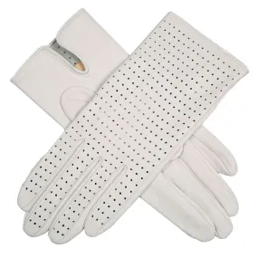 Dents Florence Perforated Leather Gloves - Pearl Cream