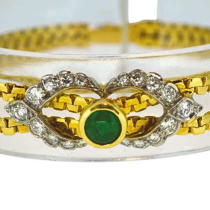 Diamond & Emerald Gold Bracelet