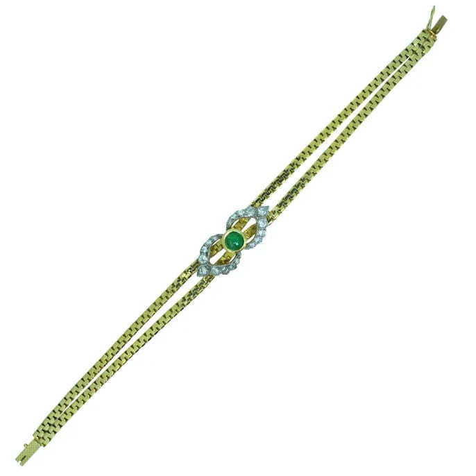 Diamond & Emerald Gold Bracelet